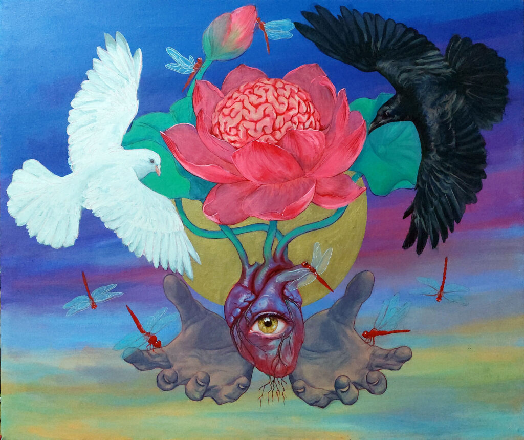 Title: Freedom of Soul, Media: Acrylic on canvas, Size: 30"x36", Year: 2025